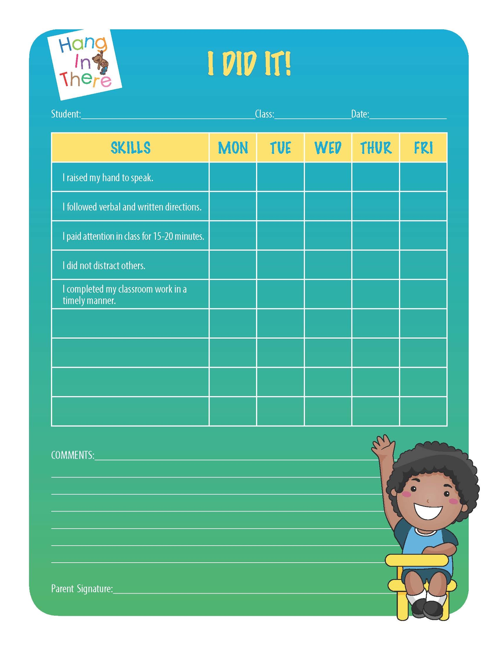 Classroom Behavior Chart Printable