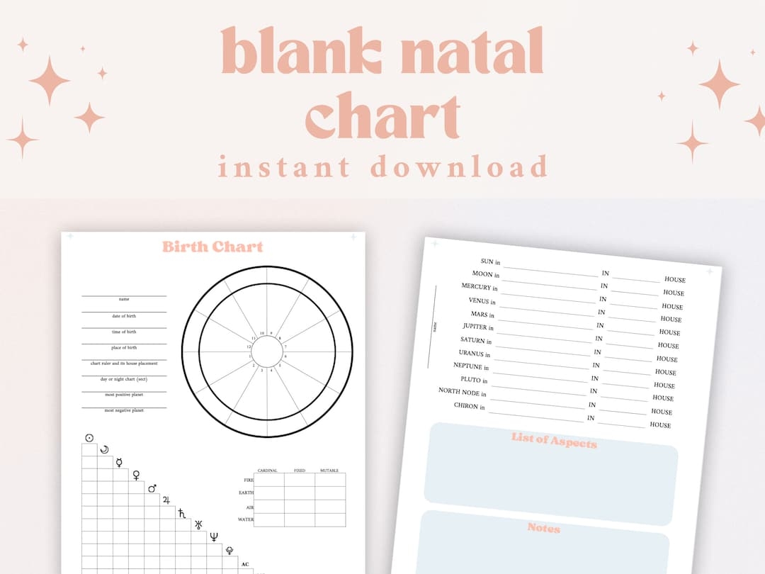 Free Printable Natal Chart Free Printable Natal Chart