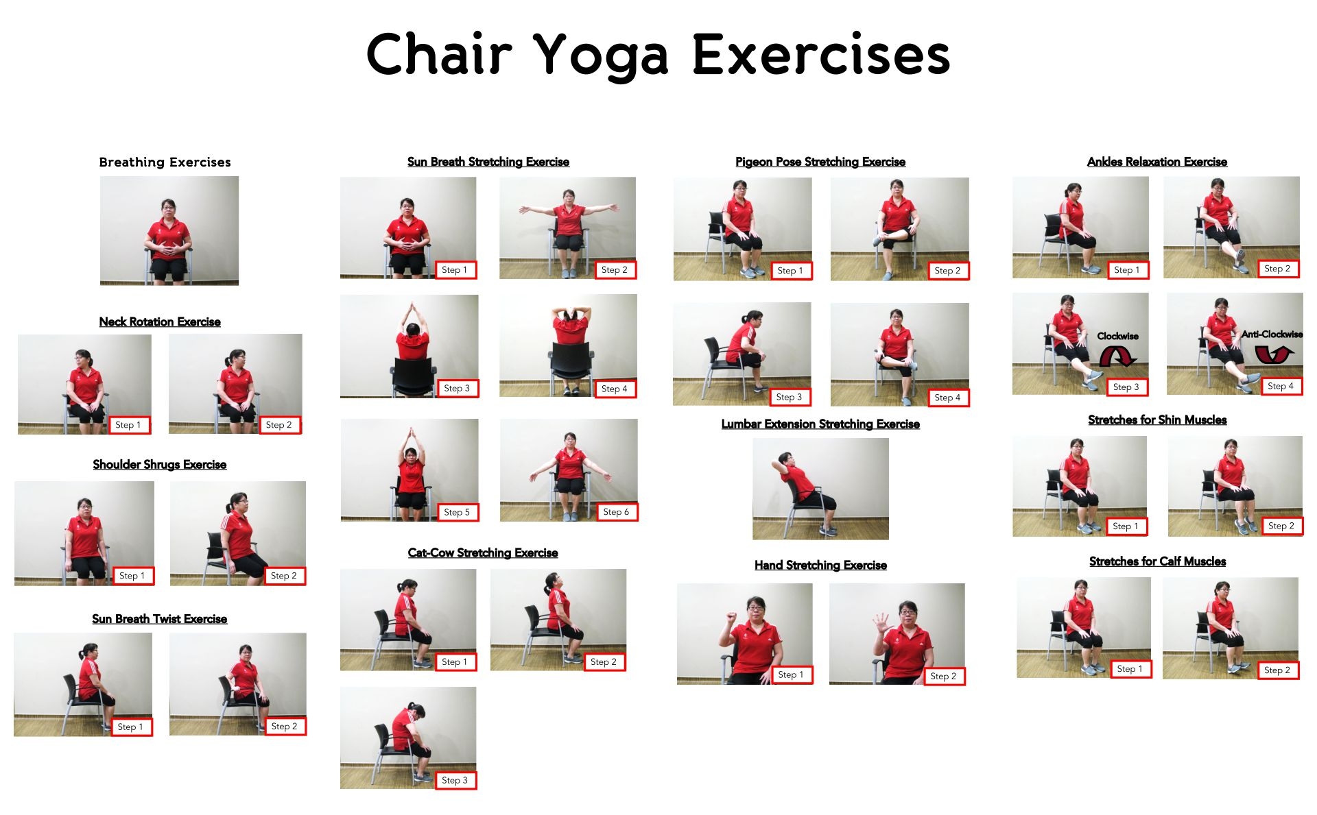 Free Printable Chair Yoga Chart
