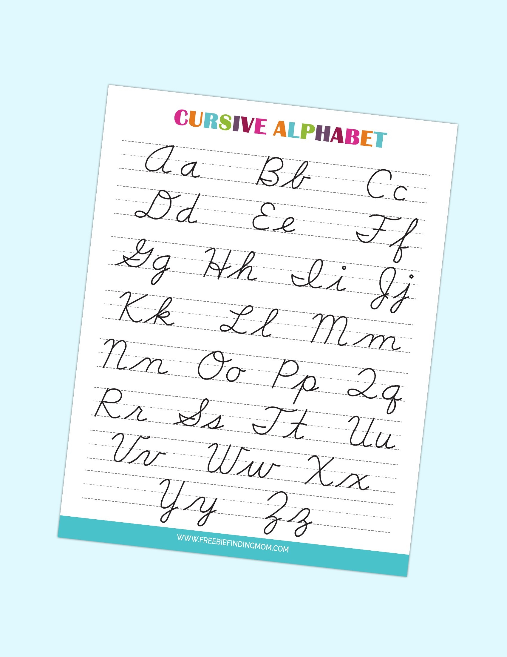 Printable Cursive Writing Chart Printable Cursive Writing Chart