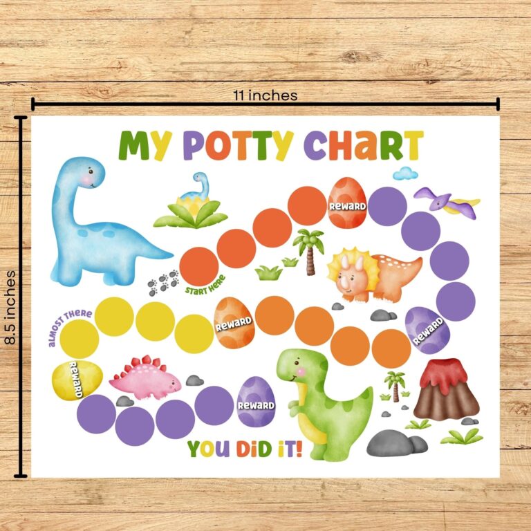 Printable Dinosaur Potty Chart Potty Chart For Boys Potty Training Chart Printable Potty Training Sticker Chart Dinosaur Potty Chart Etsy