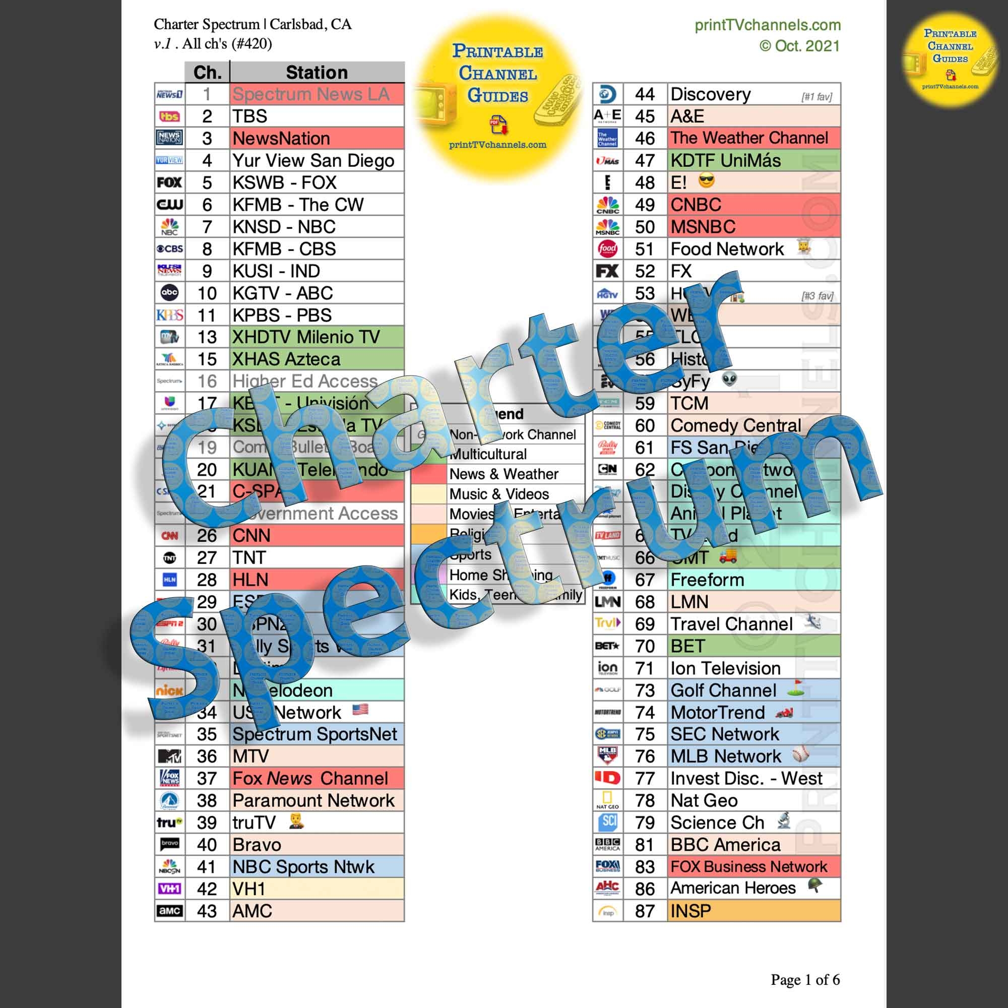 Printable Directv Channel Printable 10 Channels Spectrum Charter Spectrum Channel Lineup Guide Carlsbad CA Free PDF Printable Directv Channel Printable 10 Channels Spectrum Charter Spectrum Channel Lineup Guide Carlsbad CA Free PDF