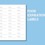 Printable Food Expiration Labels Pantry Organization avery 5160 Template PDF Etsy