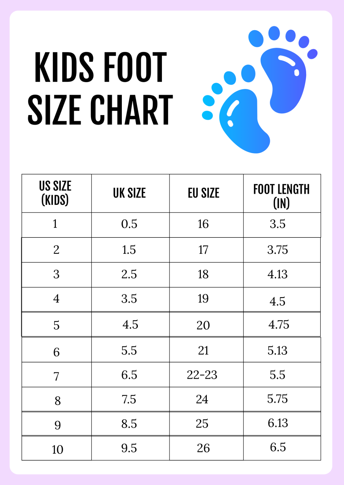 Printable Foot Sizing Chart For Preschool To Women s Shoe Size Free Kids Shoe Size Chart Template Printable Foot Sizing Chart For Preschool To Women s Shoe Size Free Kids Shoe Size Chart Template
