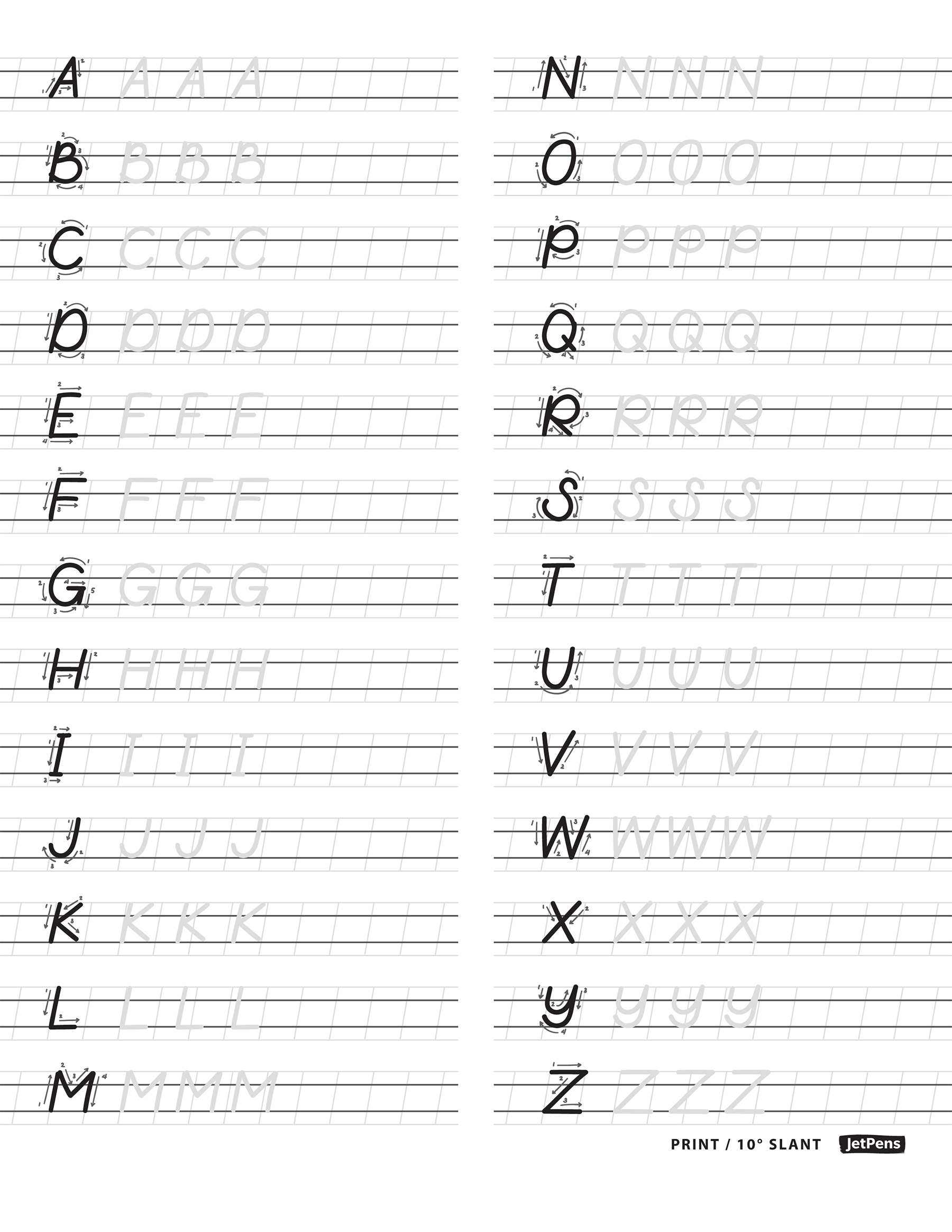 Printable Handwriting Chart Worksheets Library