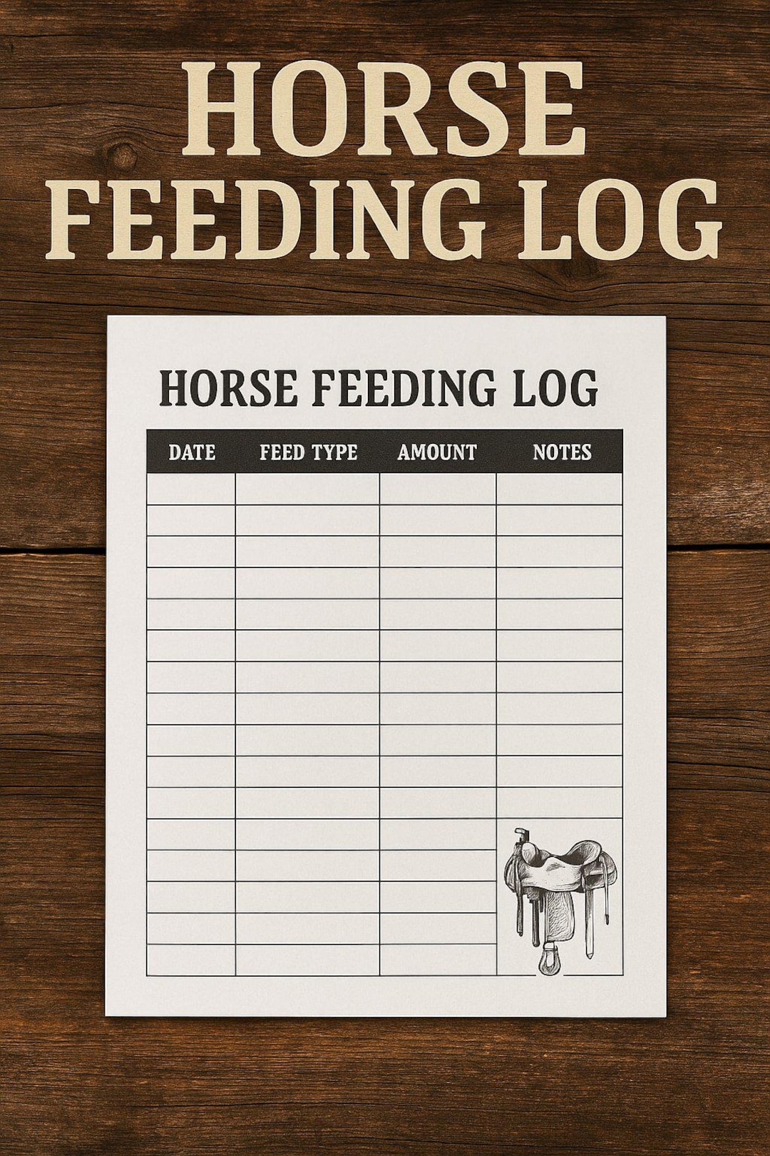 Printable Horse Feeding Chart