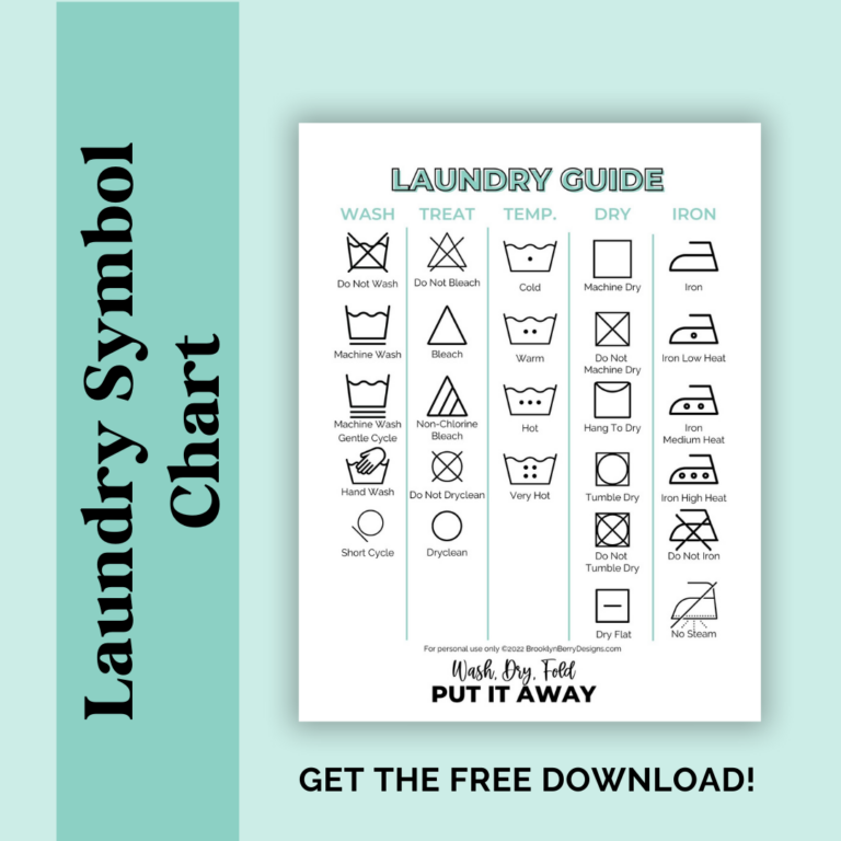 PRINTABLE LAUNDRY SYMBOLS CHART Brooklyn Berry Designs