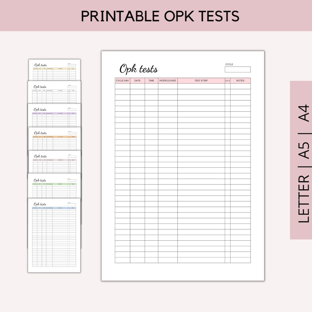 Printable OPK Test Sheet Fertility Planner Pregnancy Planner Ovulation Test Strips ovulation Predictor Kits Record Log ovulation Planner Etsy Printable OPK Test Sheet Fertility Planner Pregnancy Planner Ovulation Test Strips ovulation Predictor Kits Record Log ovulation Planner Etsy