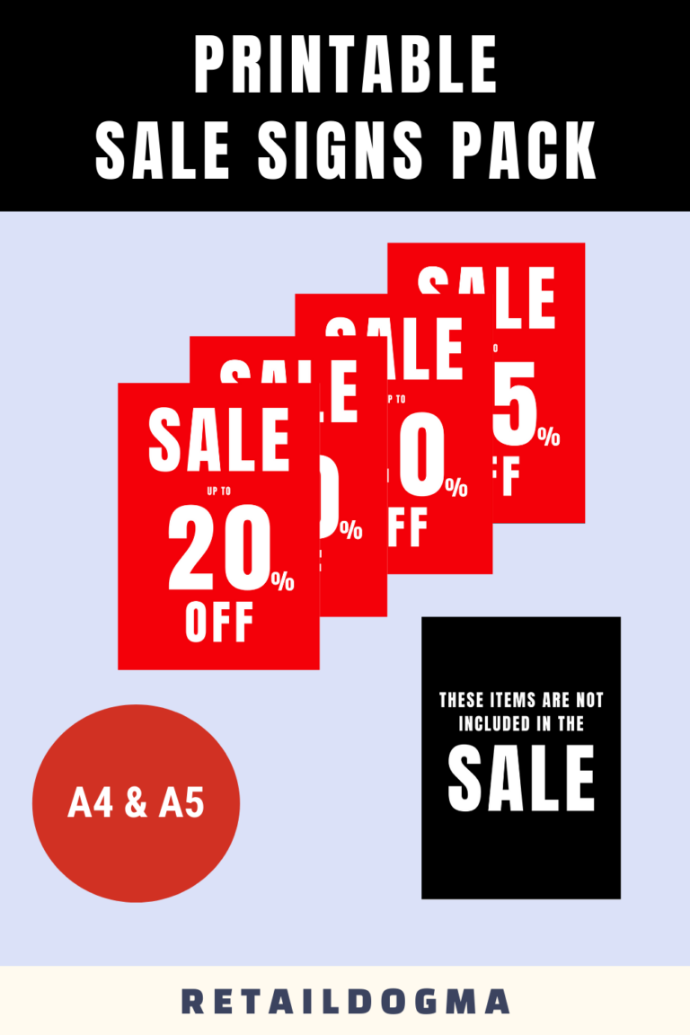 Printable Percent Off Signs Sale Pack Free Download Retail Dogma