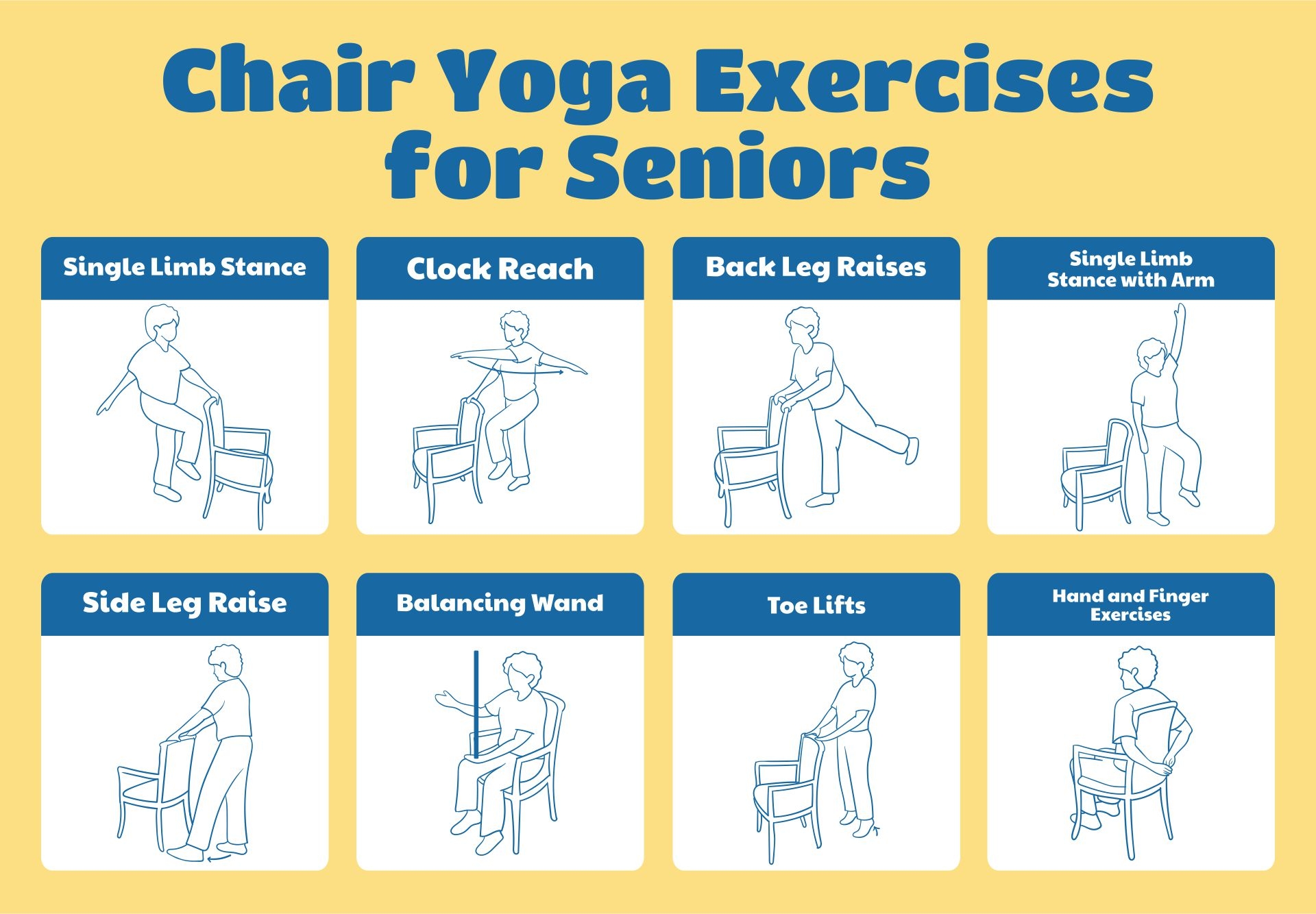 Printable Sitting Yoga For Seniors Fitness 10 Minute Senior Chair Exercise Free Printable Chair