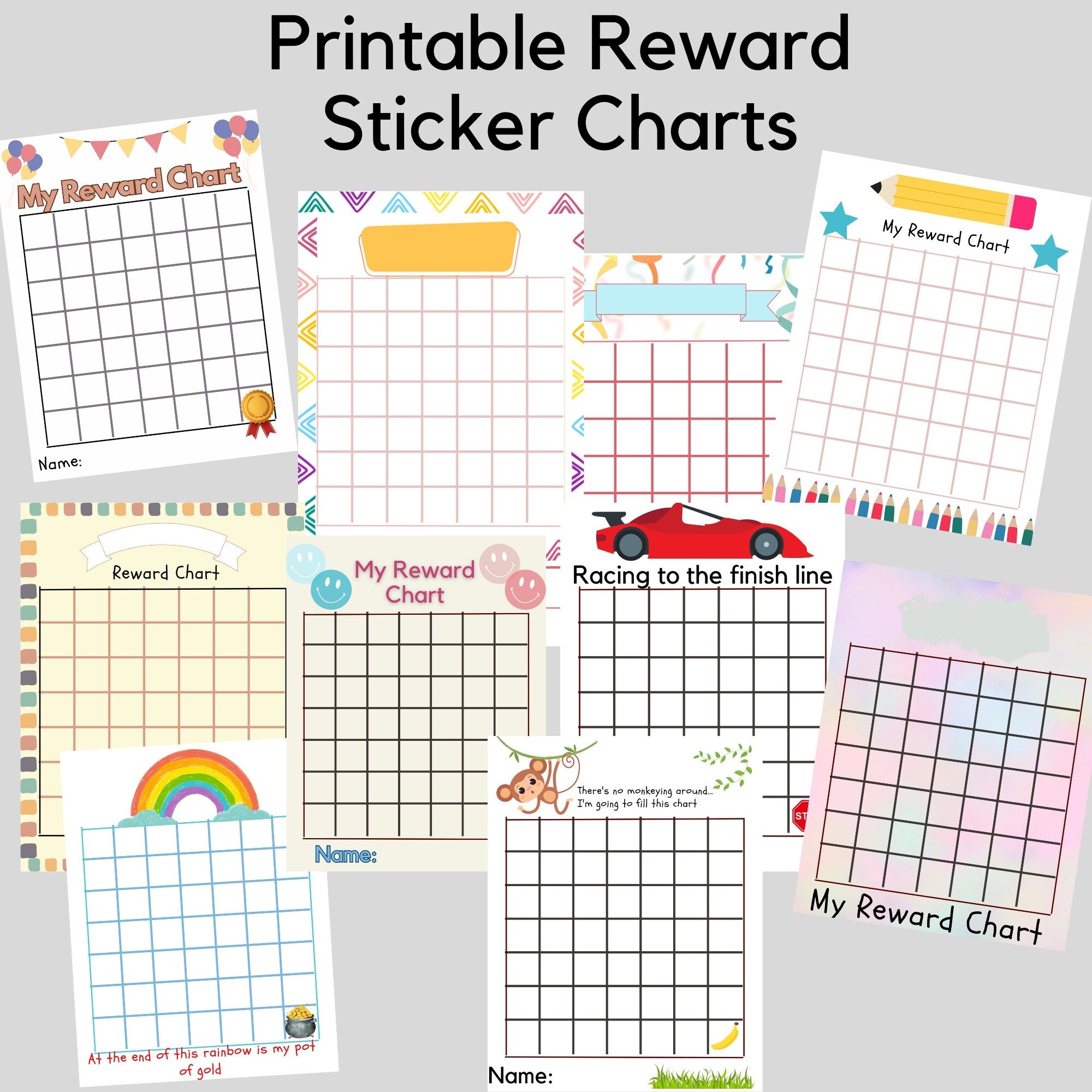 Monthly Sticker Chart Printable