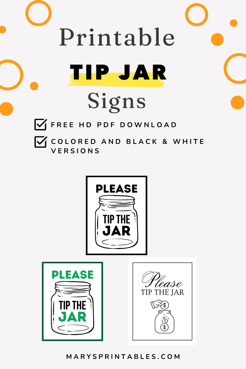 Free Printable Tip Chart Free Printable Tip Chart