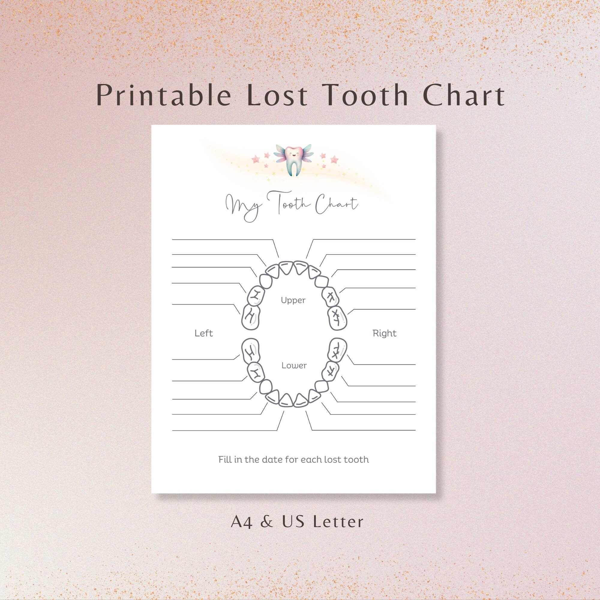 Printable Tooth Fairy Chart Baby Tooth Loss Record digital Download Etsy Printable Tooth Fairy Chart Baby Tooth Loss Record digital Download Etsy