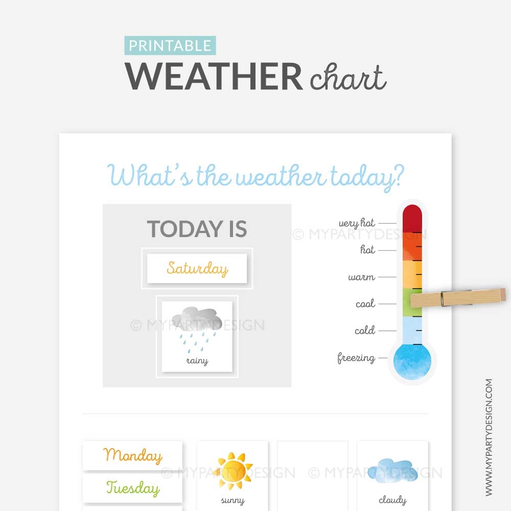 Free Printable Preschool Weather Chart