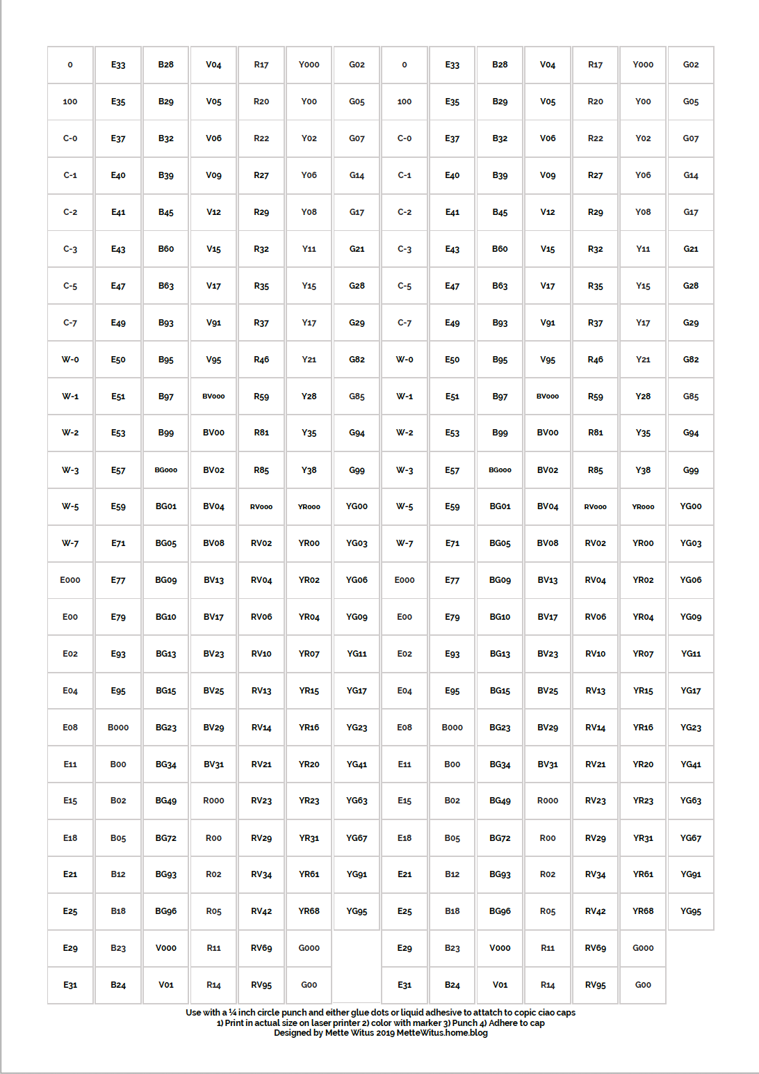 Printables Mette Witus