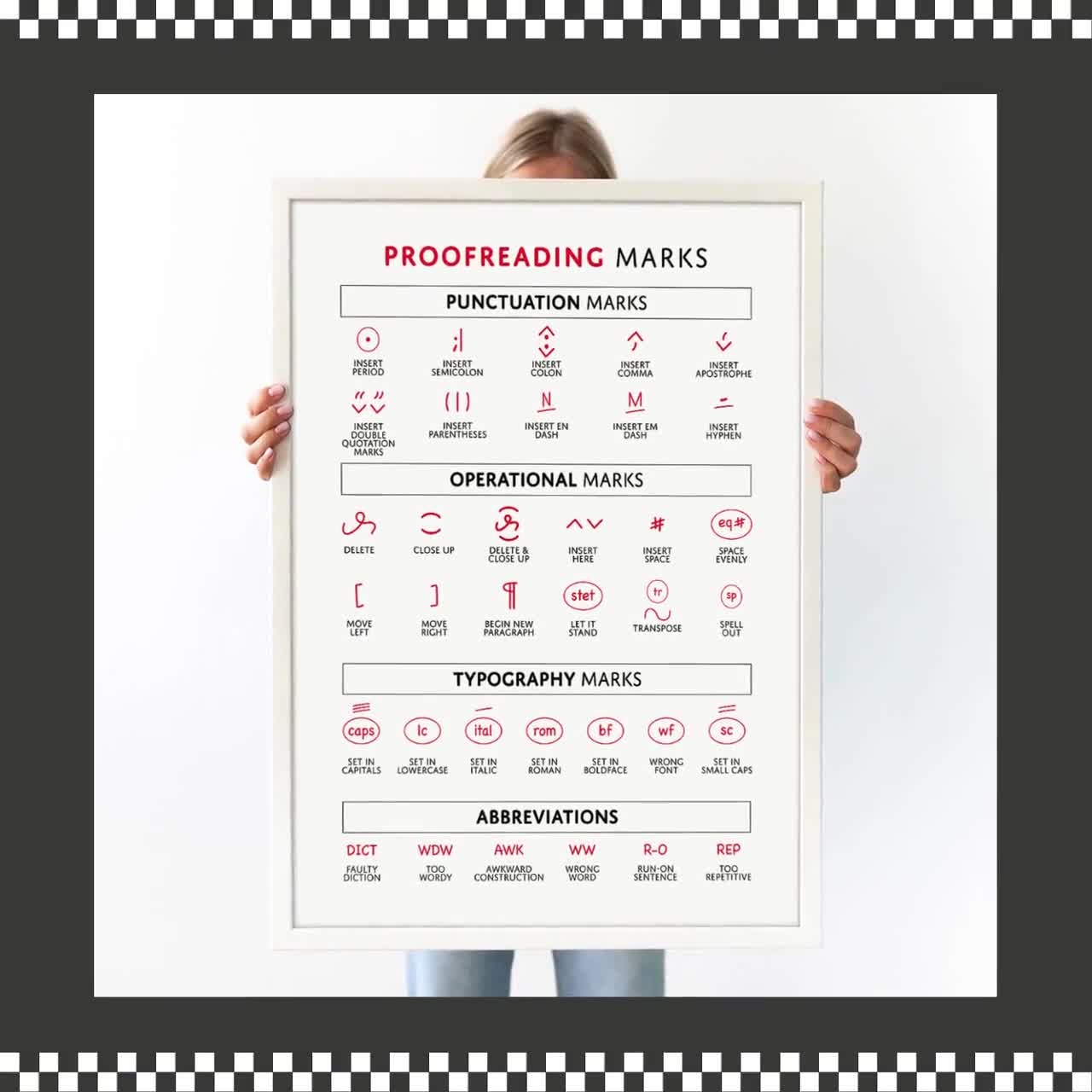 Free Printable Proofreading Marks Chart