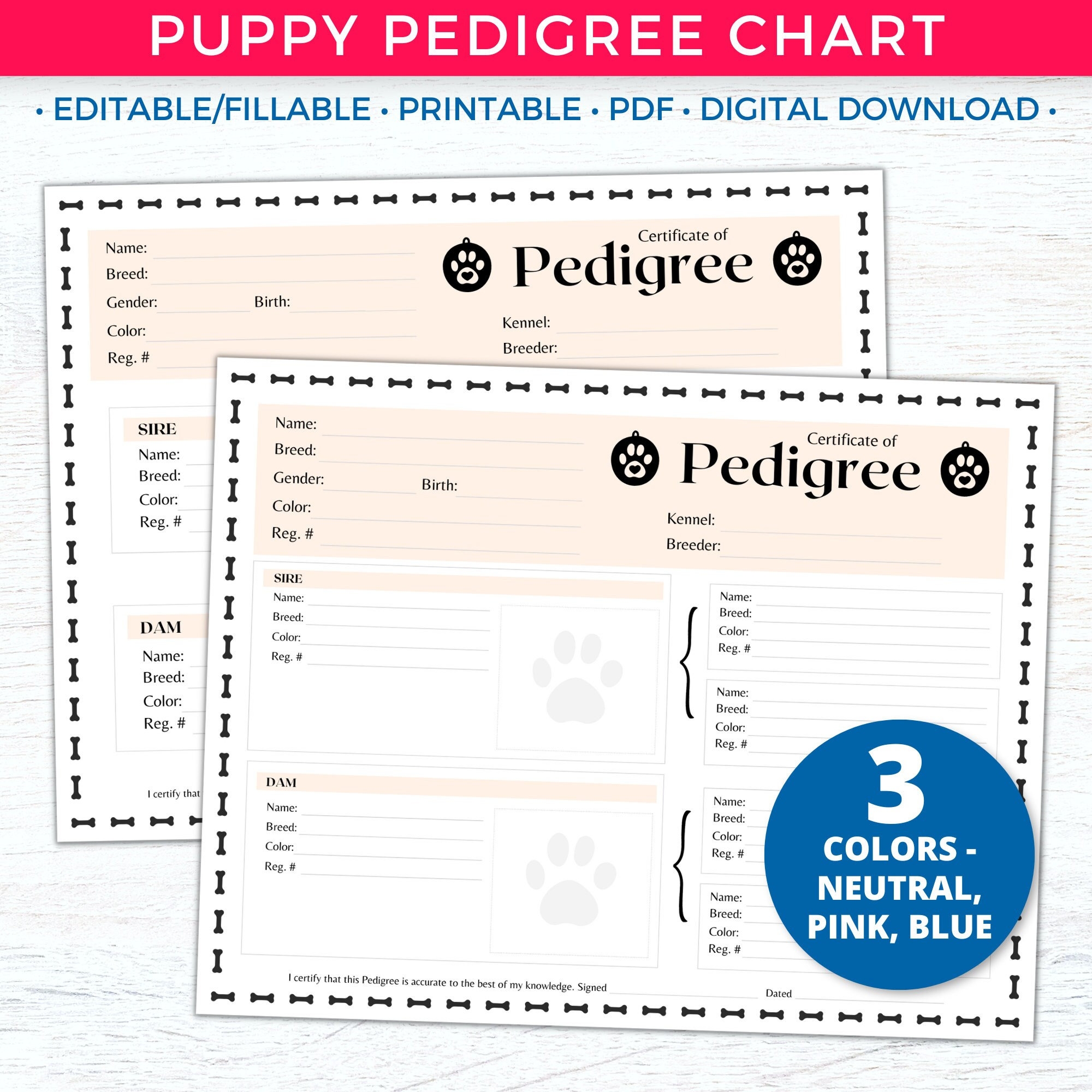 Puppy Pedigree Chart Dog Pedigree Template Certificate Dog Breeder Records Printable Dog Record New Puppy Records Editable Family Tree Etsy Puppy Pedigree Chart Dog Pedigree Template Certificate Dog Breeder Records Printable Dog Record New Puppy Records Editable Family Tree Etsy