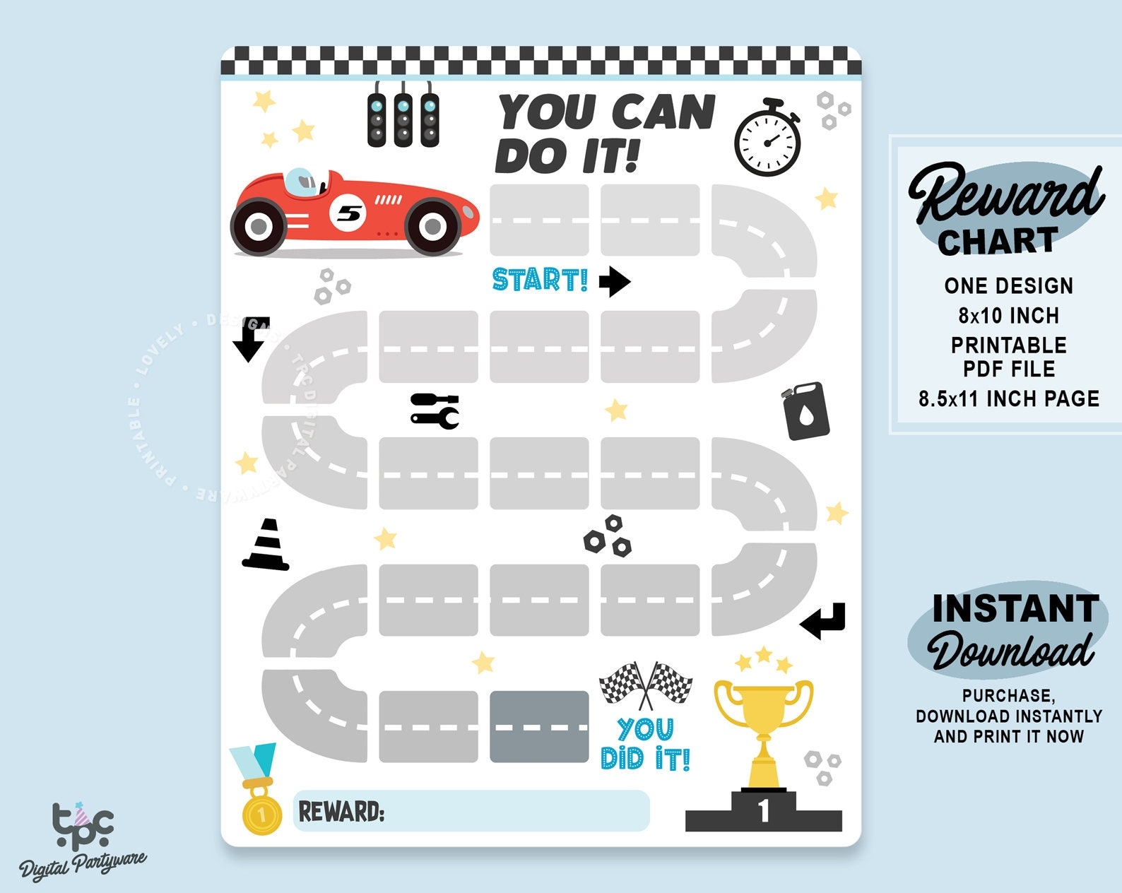 Free Printable Cars Potty Training Chart