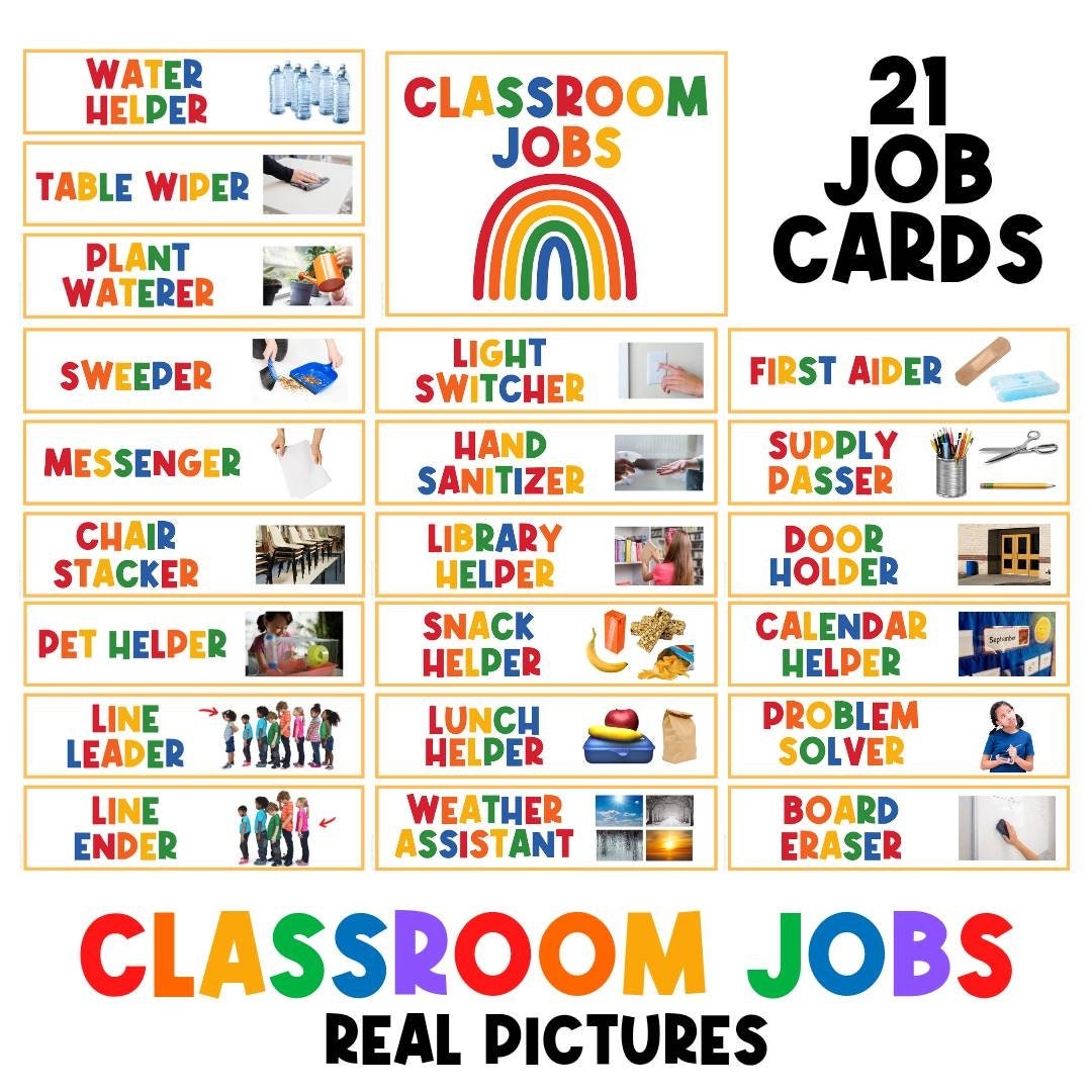 Classroom Job Chart Printable Classroom Job Chart Printable