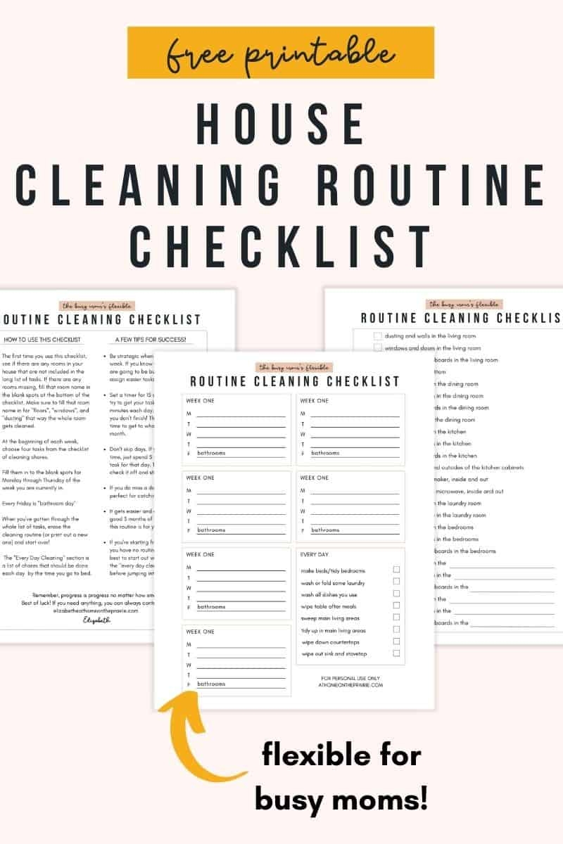 Free Printable House Cleaning Chore Charts