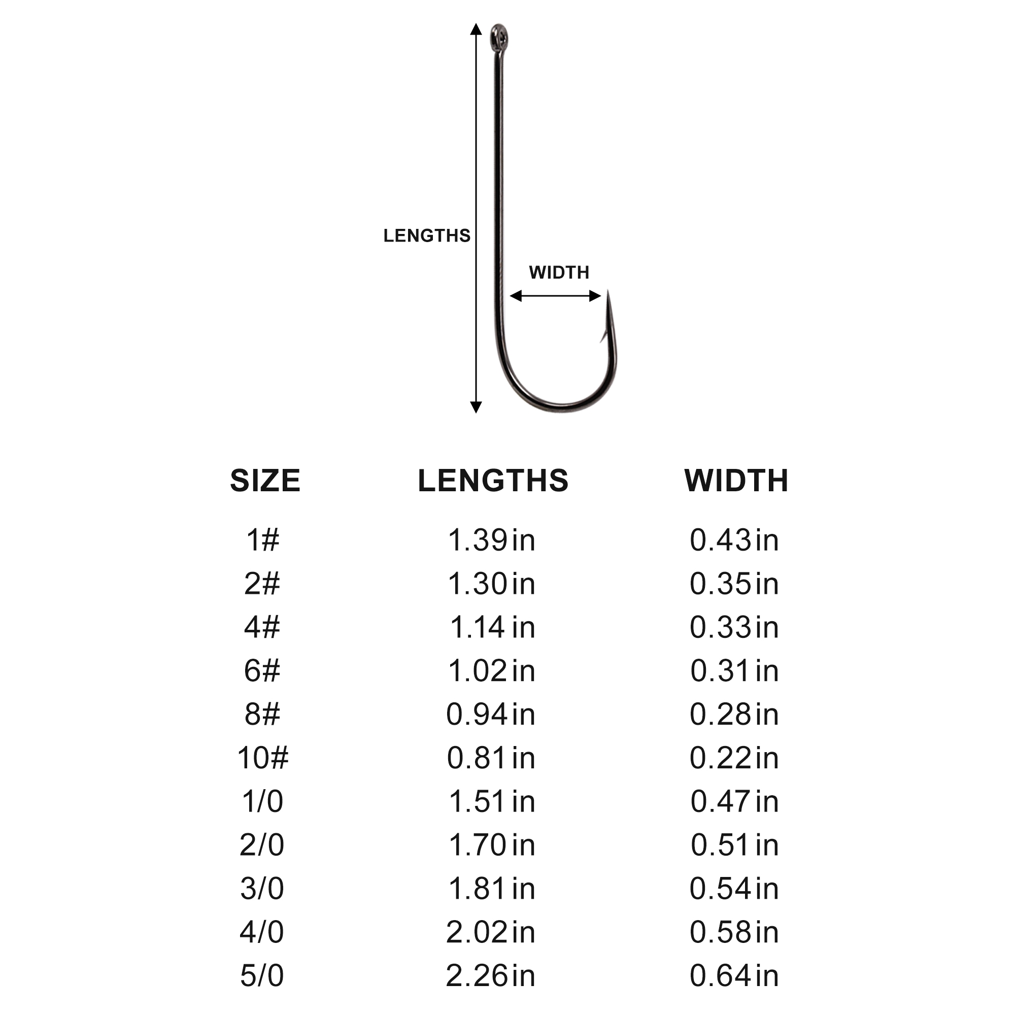 Printable Hook Size Chart Printable Hook Size Chart