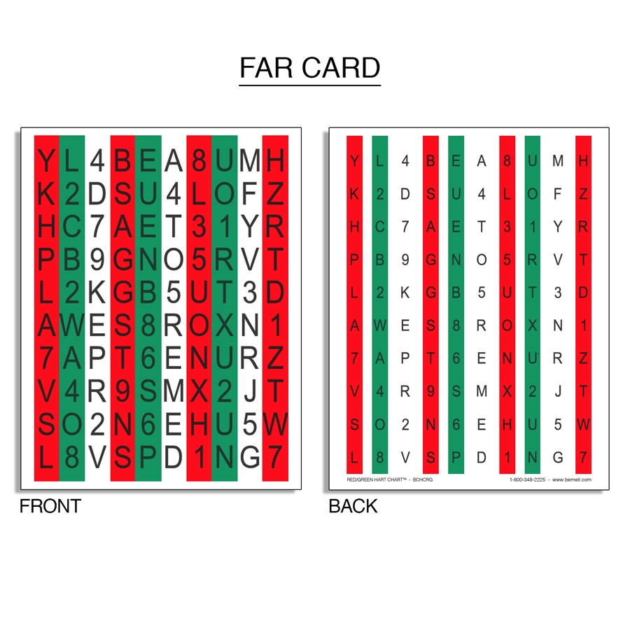 Red Green Hart Chart Accommodative Rock Chart Set Accommodation Worksheets Library
