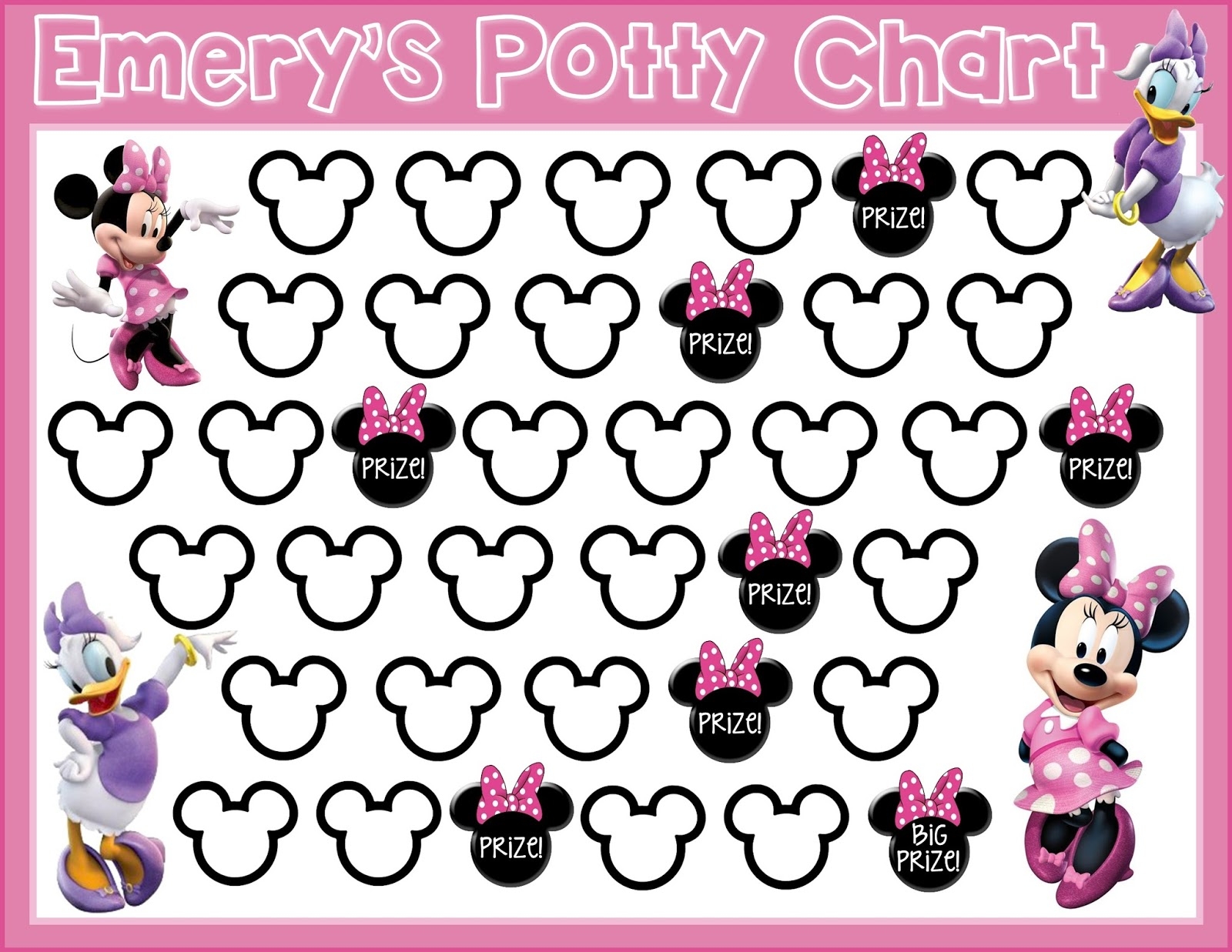 Printable Mickey Mouse Potty Training Chart