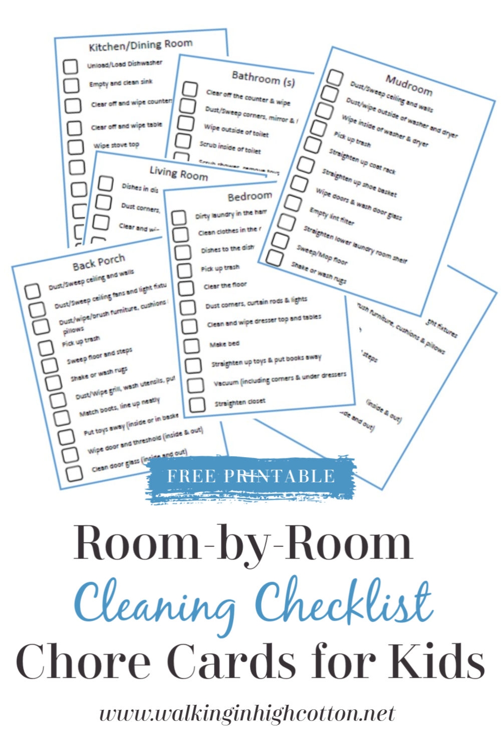 Clean Room Chart Printable