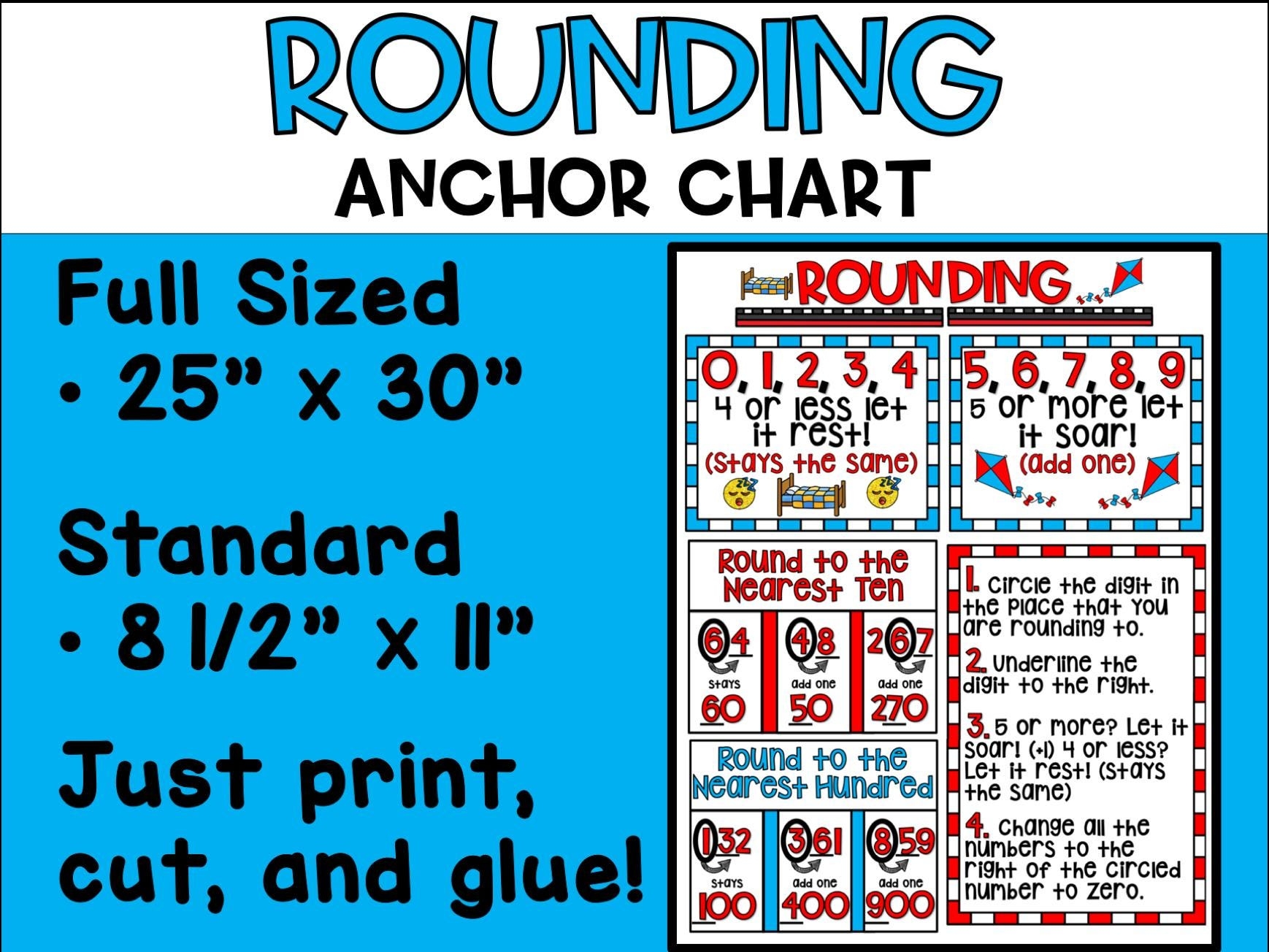 Rounding Anchor Chart 3rd Grade Etsy