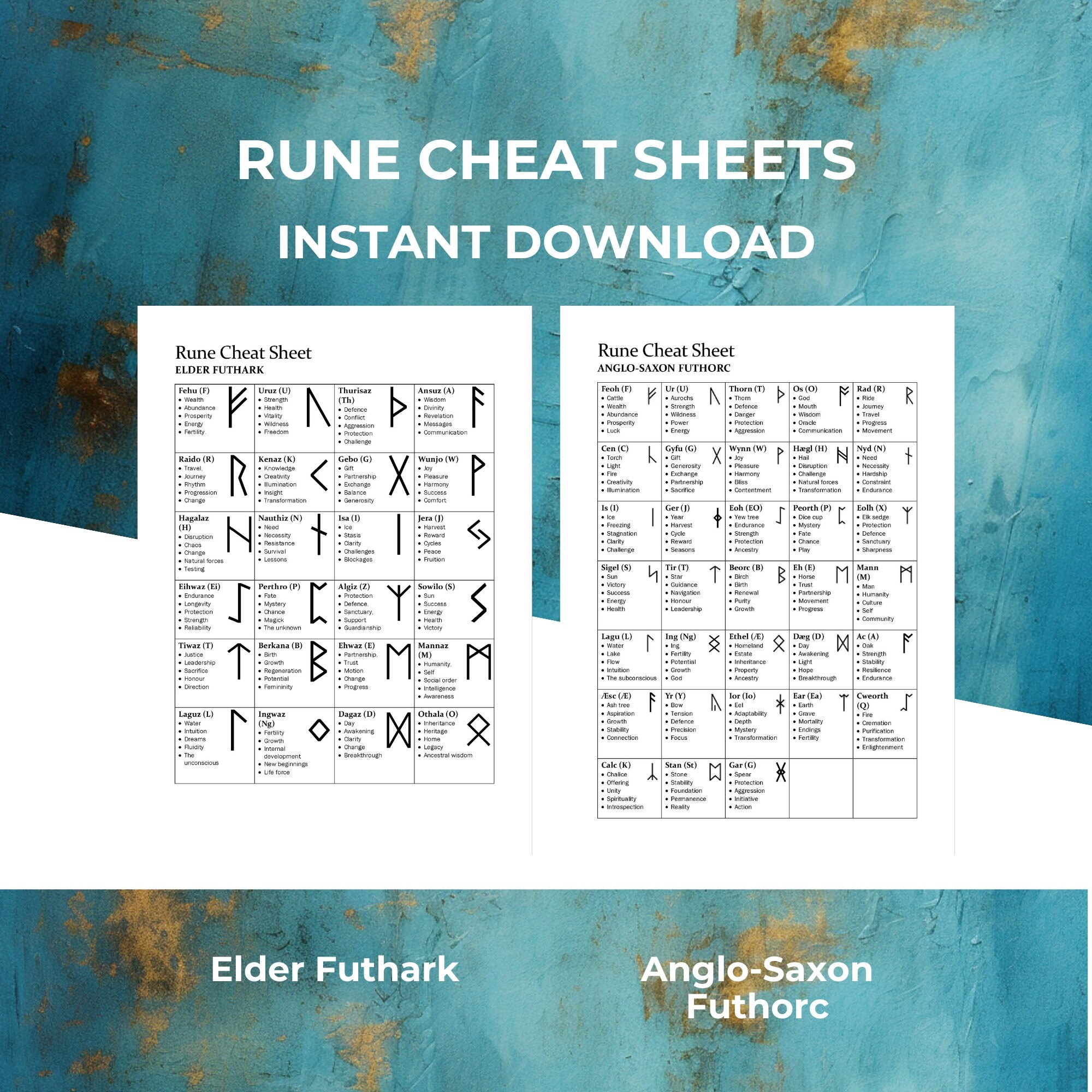 Free Printable Rune Chart