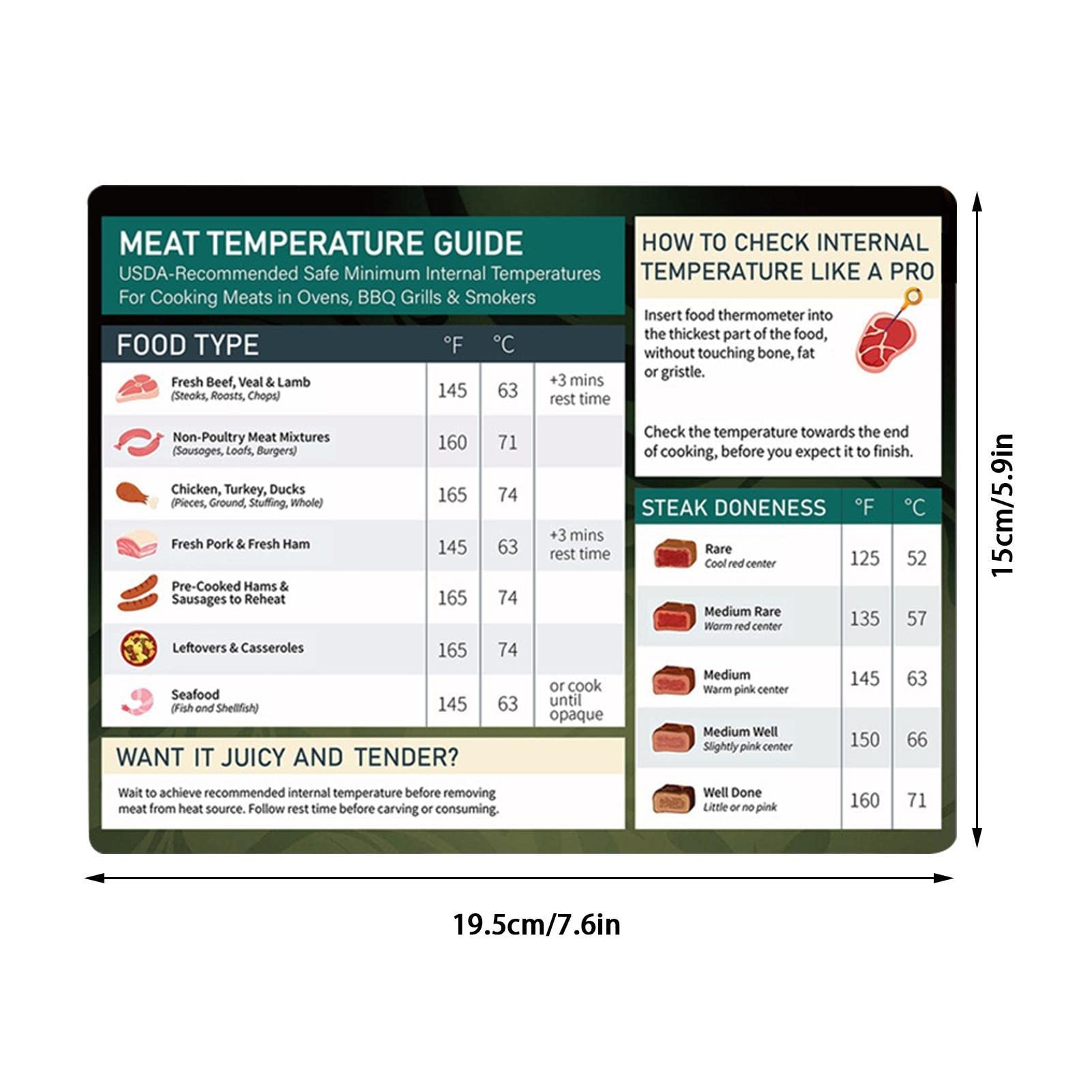 Rurunklee Meat Temperature Guide Meat Cooking Temperature Chart Magnet Meat Grilling Guide Internal Temperatures Cooking Strategies Conversion Chart Amazon co uk Home Kitchen Rurunklee Meat Temperature Guide Meat Cooking Temperature Chart Magnet Meat Grilling Guide Internal Temperatures Cooking Strategies Conversion Chart Amazon co uk Home Kitchen