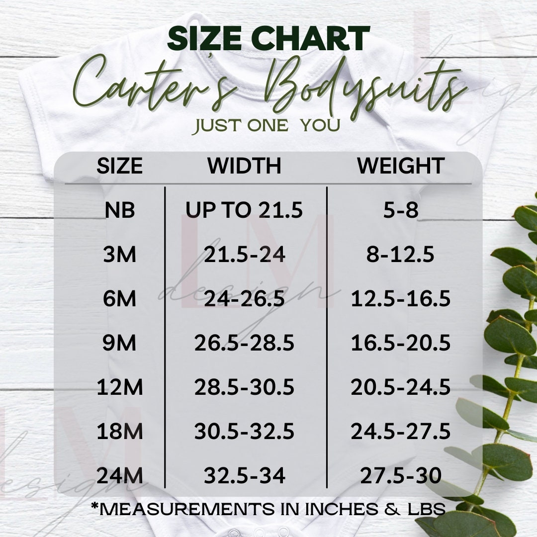 Carter's Shoe Size Chart Printable