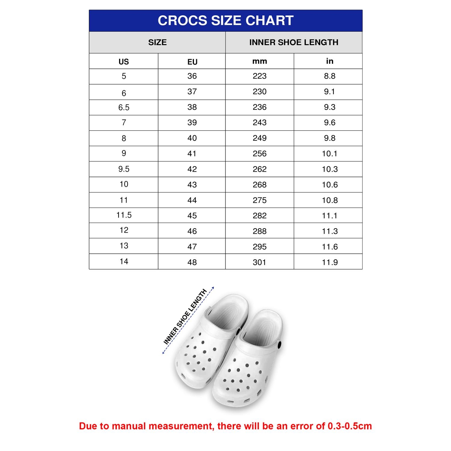 Sale Crocs 11 Size New Arrivals Crocs Printable Size Chart