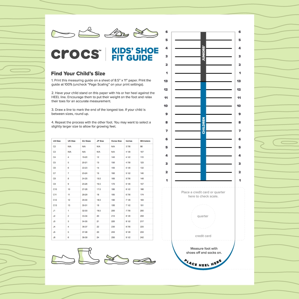 Sale Crocs J2 Size Chart Free Shipping Crocs Size Guide Sole Central Allplanttraining co uk