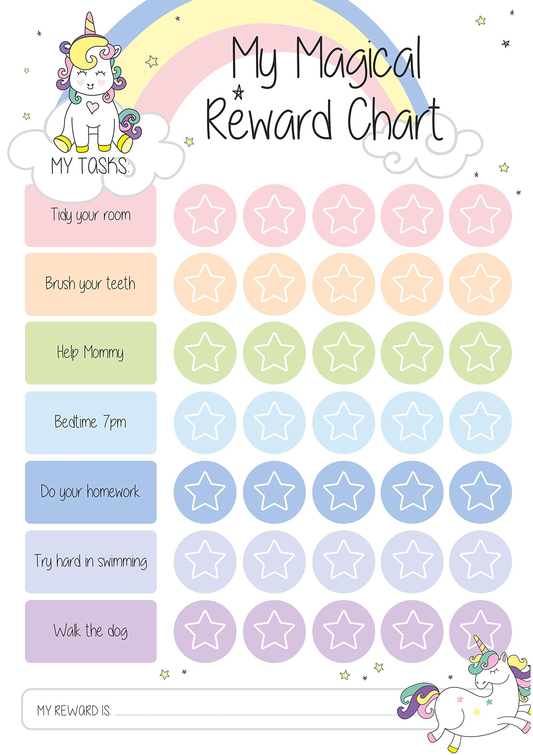 Free Printable Unicorn Sticker Chart