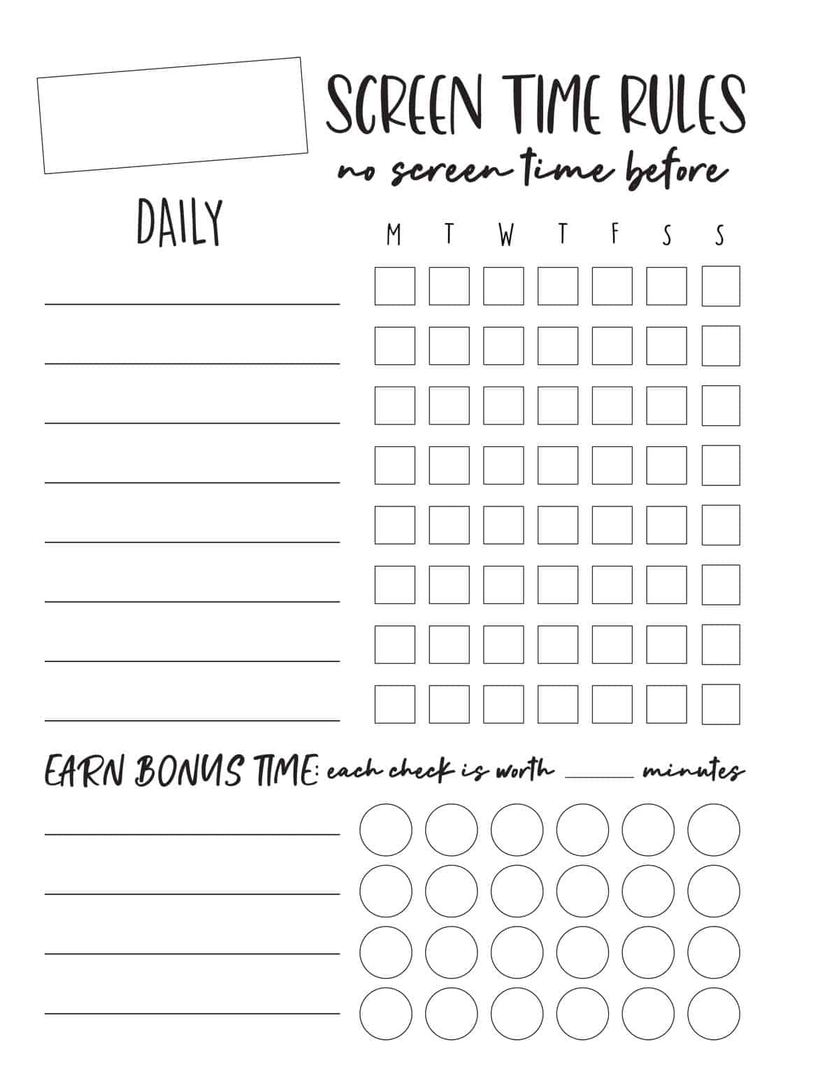 Screen Time Rules Printable Skip To My Lou