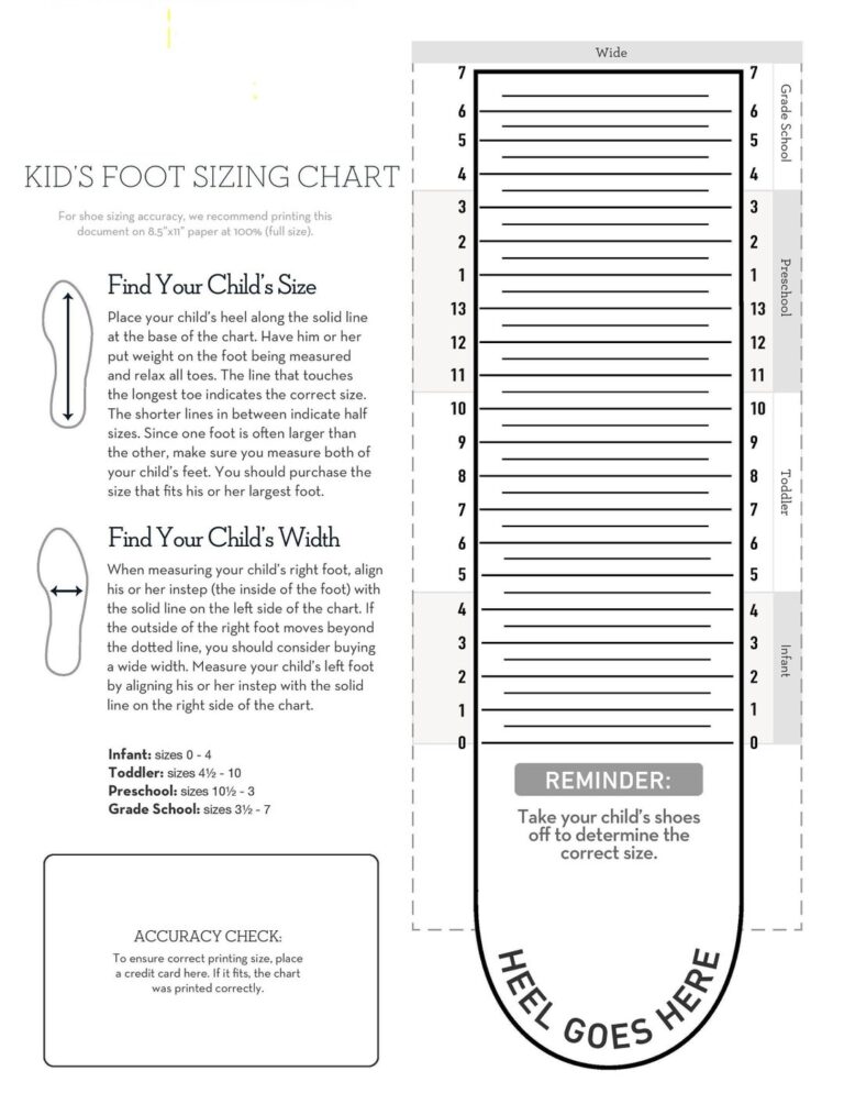 Shoe Sizer Printable Shoe Size Chart Printable Shoe Sizing Chart Foot Measurement Chart Shoe Conversion