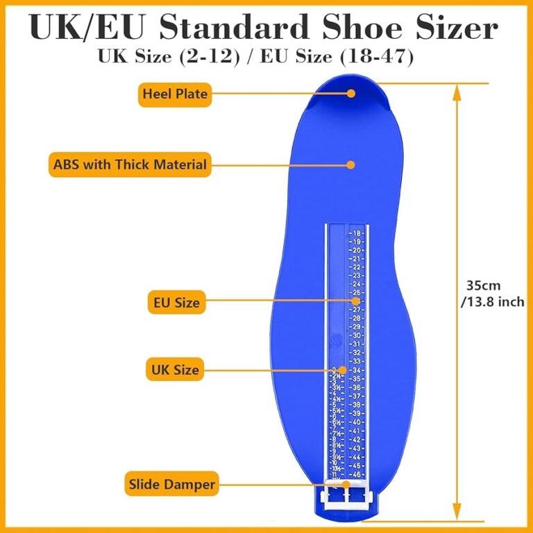 Shoe Sizing Meter Foot Meter Children s Feet Shoe Measuring Device Children With Measuring Tape Feet For Determining Shoe Sizes Women Men For UK Sizes 2 12 EU Sizes 18 47 Blue Amazon de Fashion