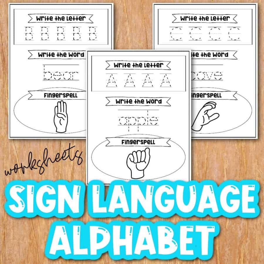 Sign Language Alphabet Worksheets Free Printable PDFs 
