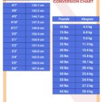 Simple Height And Weight Conversion Chart In Illustrator PDF Download Template
