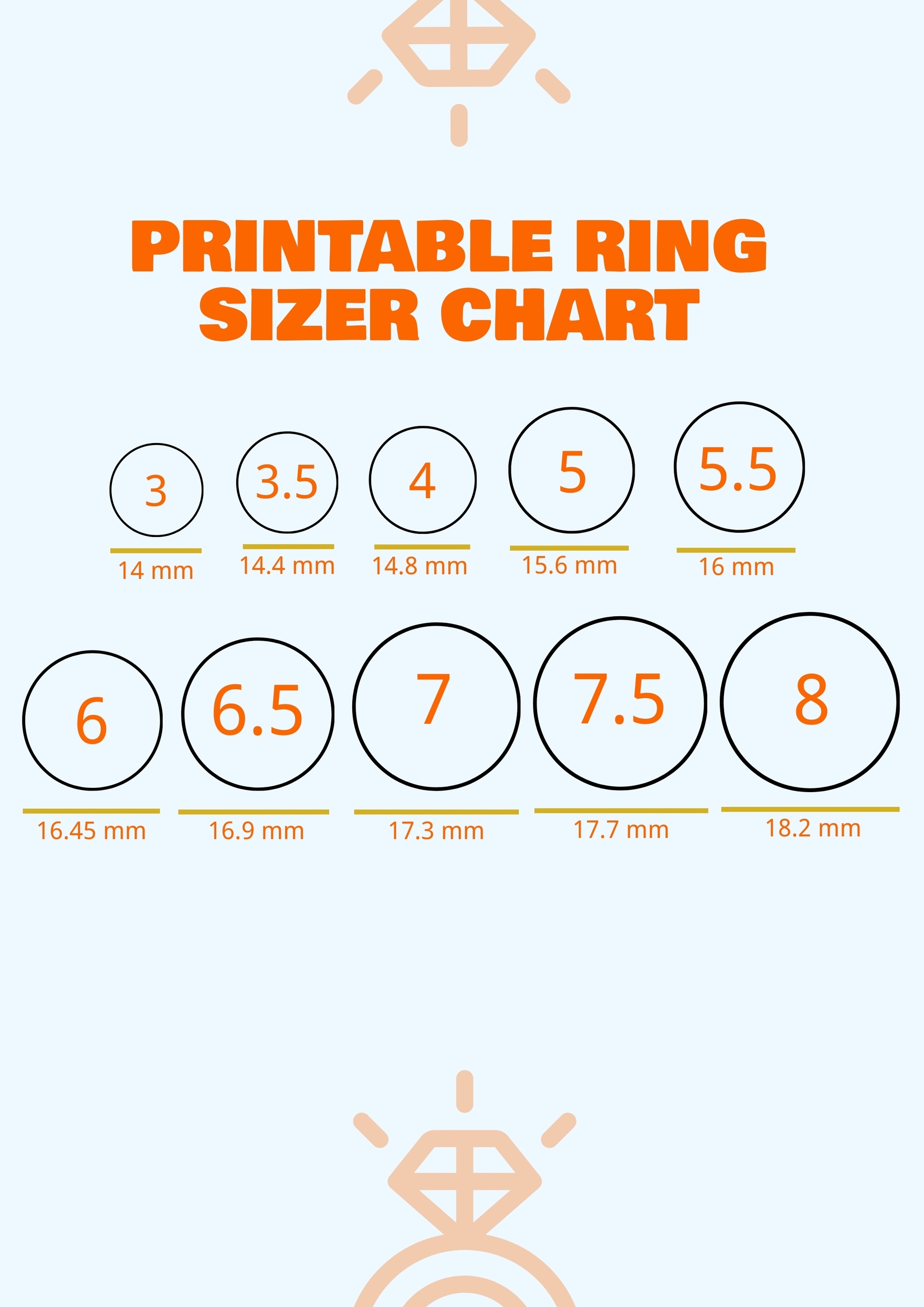 Accurate Printable Ring Size Chart Accurate Printable Ring Size Chart