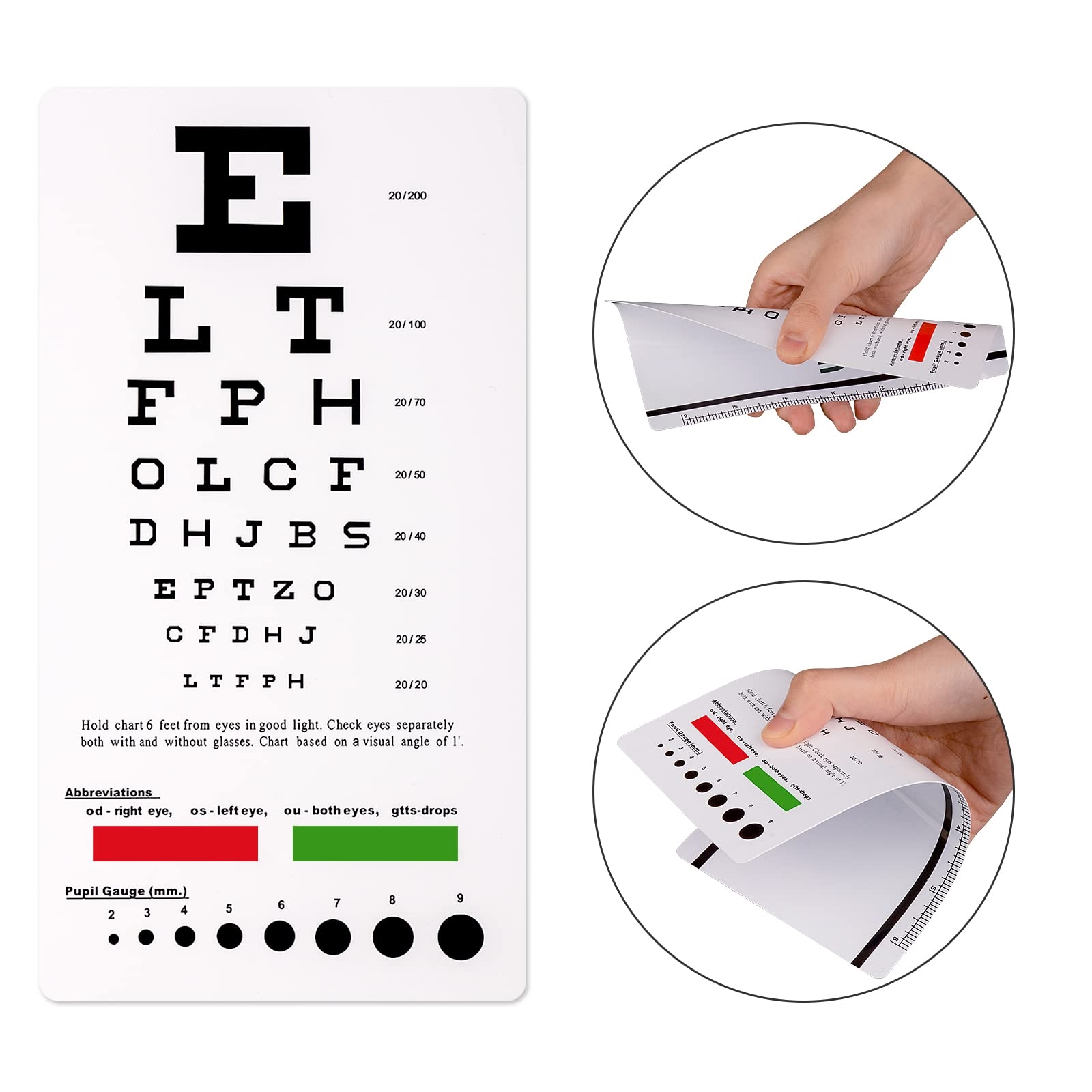 Snapklik Snellen Eye Chart Pocket Size Eye Testing Chart 6 Feet 39x73 Inch For Visual Acuity Measuring Snapklik Snellen Eye Chart Pocket Size Eye Testing Chart 6 Feet 39x73 Inch For Visual Acuity Measuring