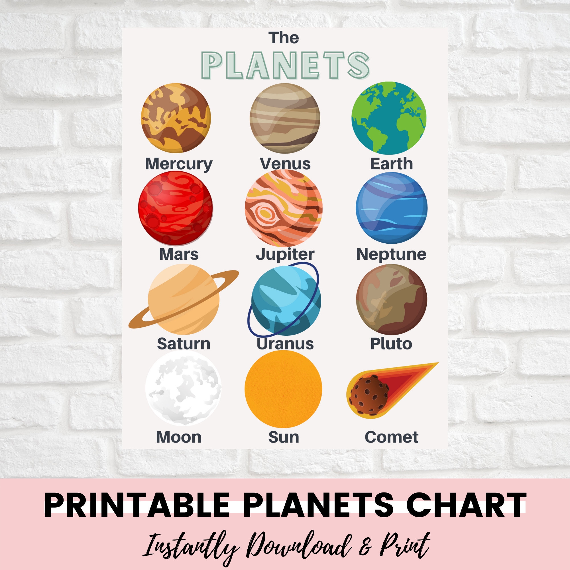 Solar System Chart Educational Printable Homeschool Printable Digital Download Homeschool Resource Preschool Activity Learning Planets Etsy Solar System Chart Educational Printable Homeschool Printable Digital Download Homeschool Resource Preschool Activity Learning Planets Etsy