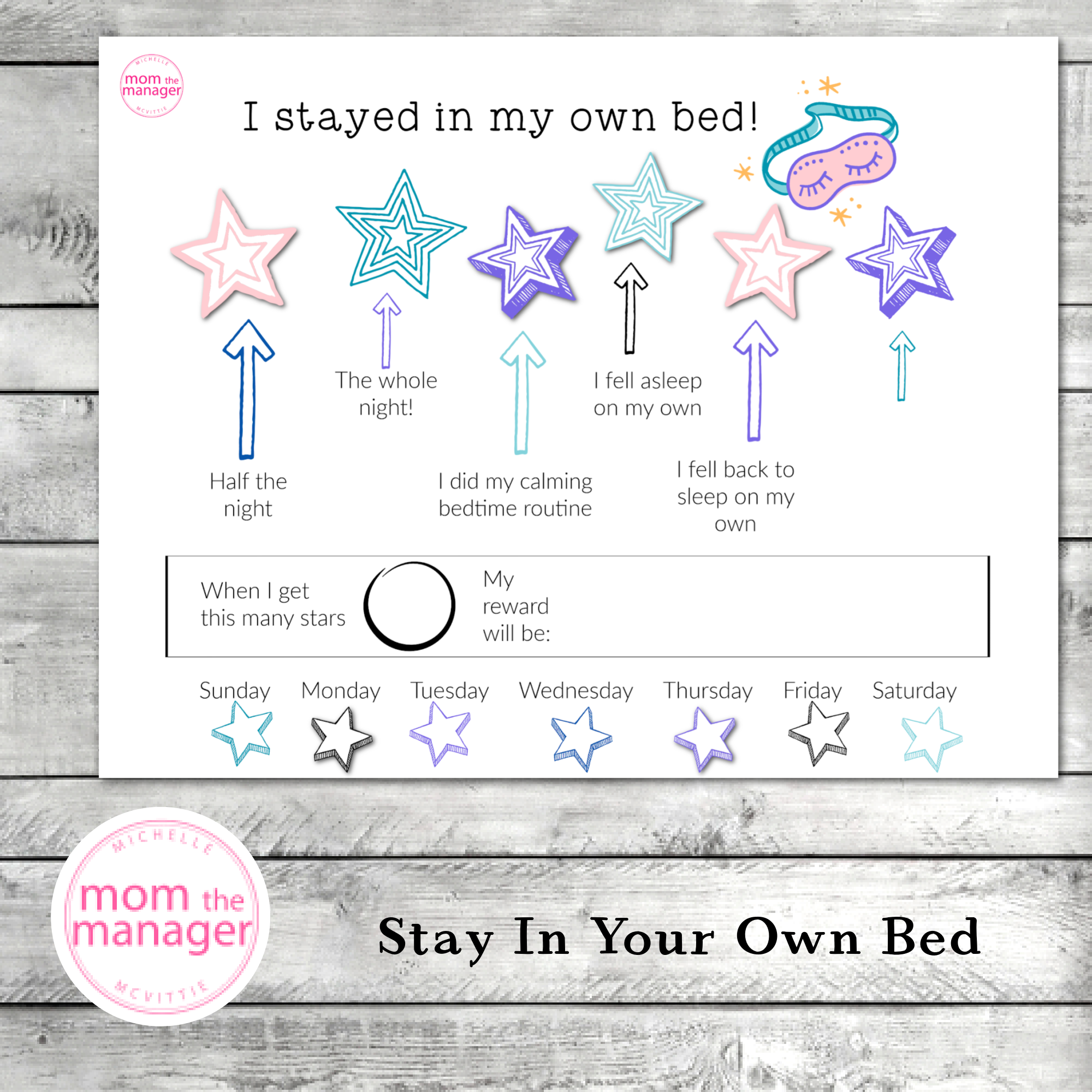 Free Printable Stay In Bed Chart