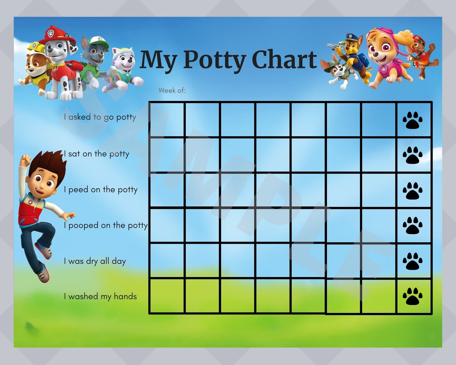 Sticker Chart For Kids Potty Training Paw Patrol Potty Training Chart Reusable Sticker Reward System 29 7x42cm Printable Free Sticker Chart For Kids Potty Training Paw Patrol Potty Training Chart Reusable Sticker Reward System 29 7x42cm Printable Free