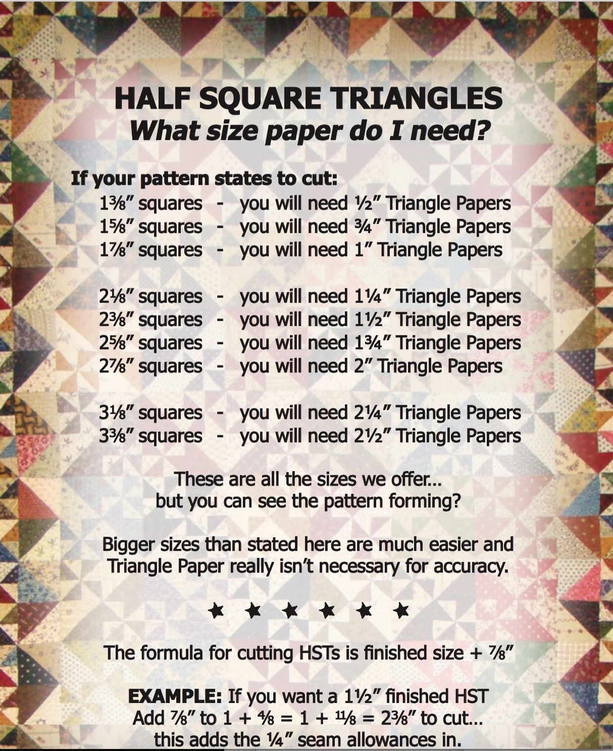 Stitch Every Day With Lisa BongeanHalf Square Triangle Chart Stitch Every Day With Lisa BongeanHalf Square Triangle Chart