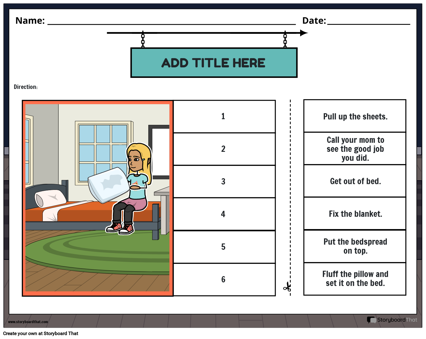 Story Sequencing Worksheets By Storyboard That