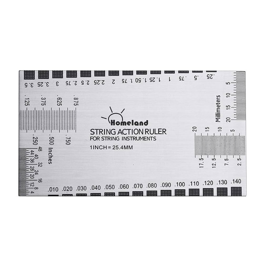 String Height Measuring Tool Stainless Steel Guitar String Action Gauge Precision String Height Tool For Acoustic Electric Bass Guitars String Height Measurement String Height Measuring Tool Stainless Steel Guitar String Action Gauge Precision String Height Tool For Acoustic Electric Bass Guitars String Height Measurement