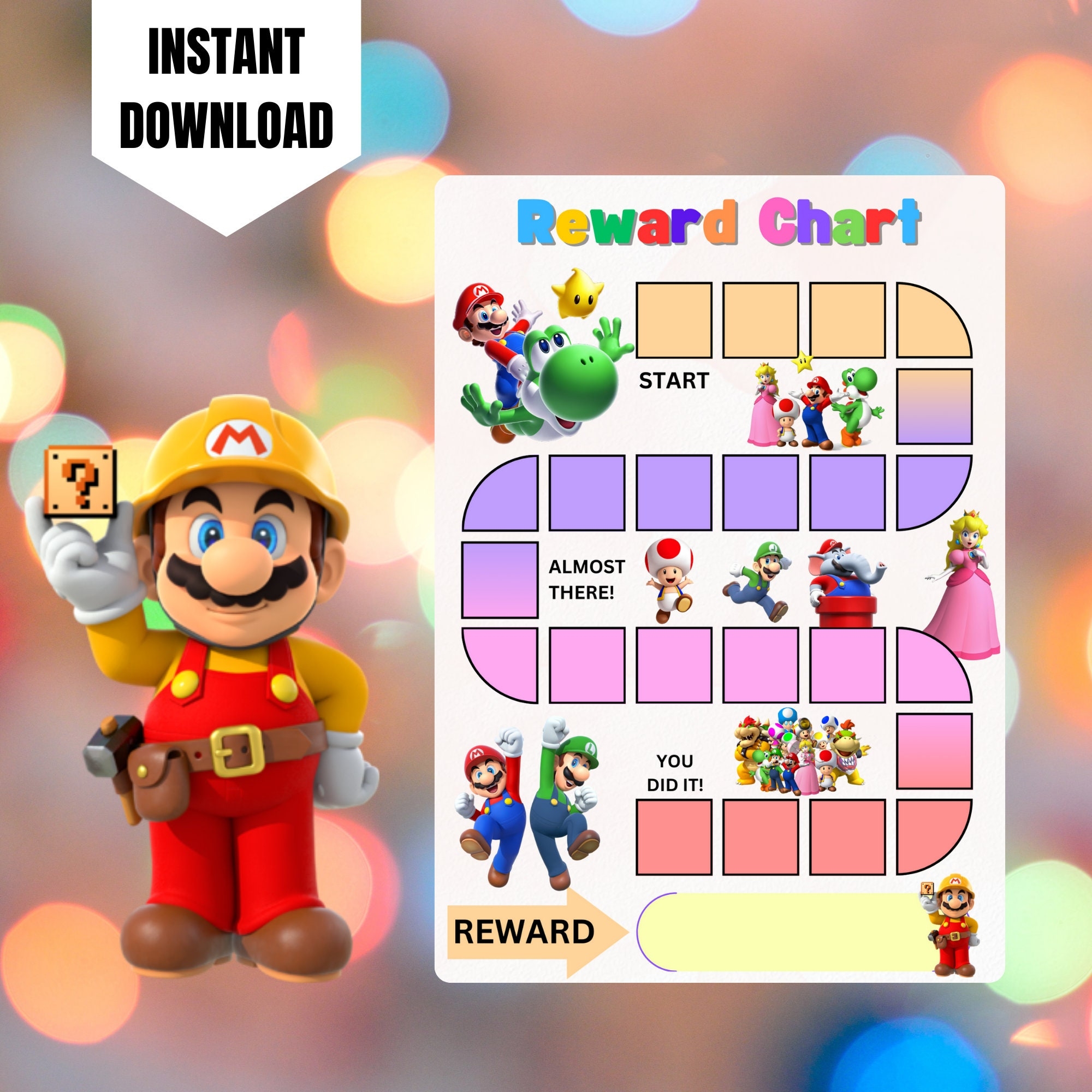 Mario Reward Chart Printable