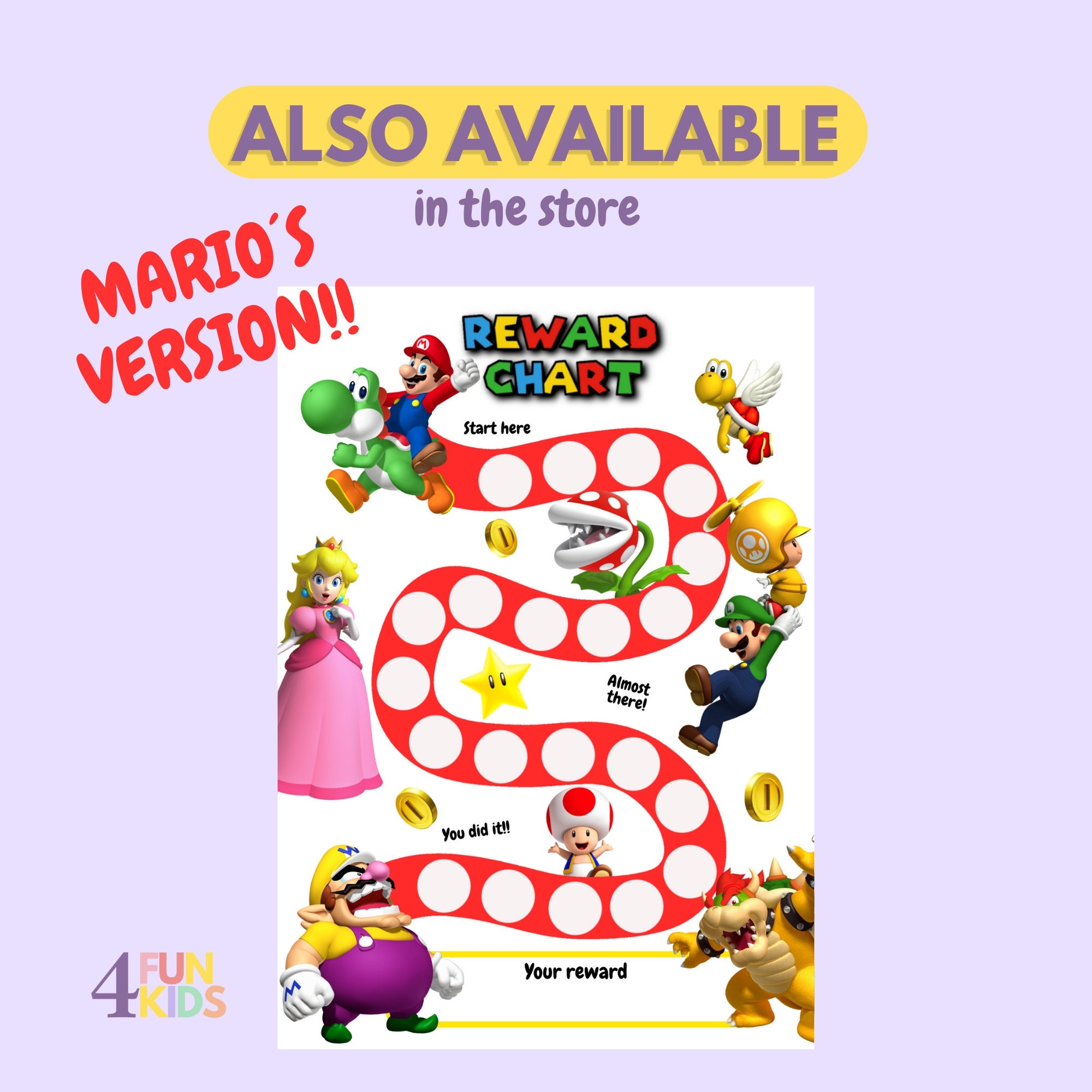 Mario Reward Chart Free Printable